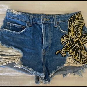 LF patch work shorts